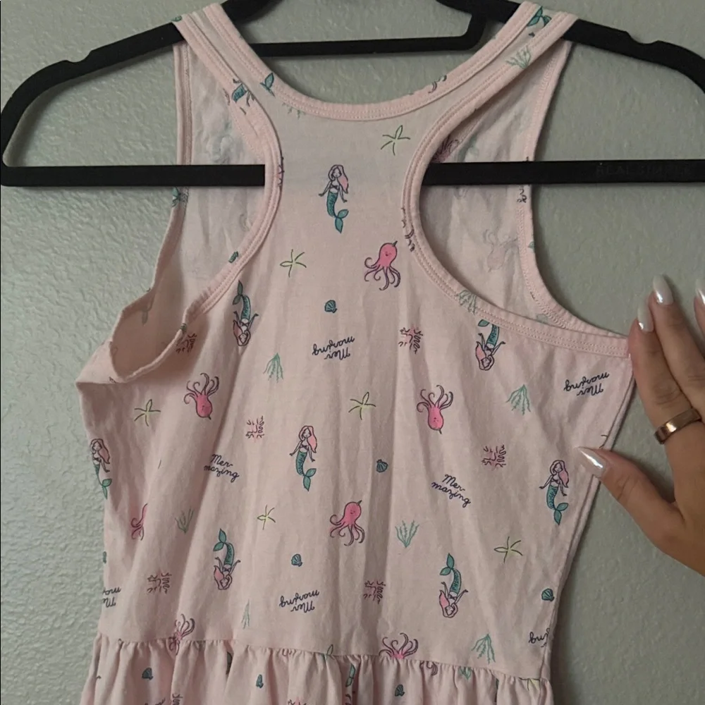 Carter's Light Pink Sleeveless Mermaid Print Casual Dress